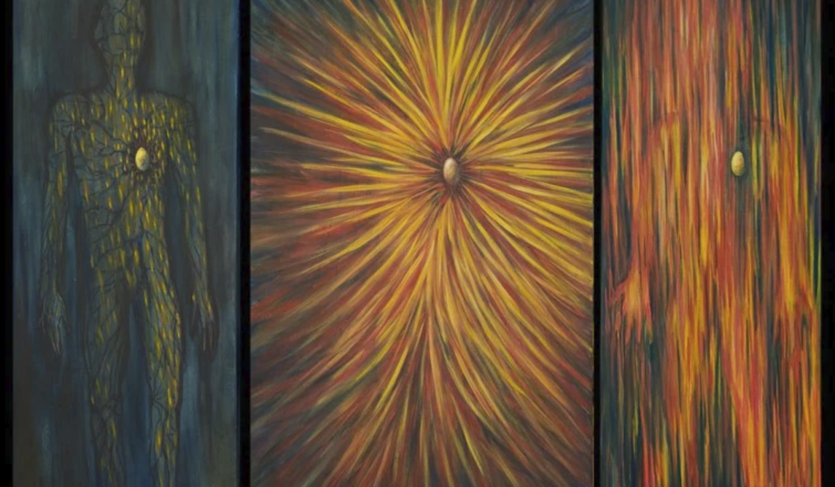 Lorusso, Mick. (2006). Messaggi del Cuore. Cosecha de Luz Series, Energy Patterns. Painting. Oil on canvas. 200 x 300 cm.